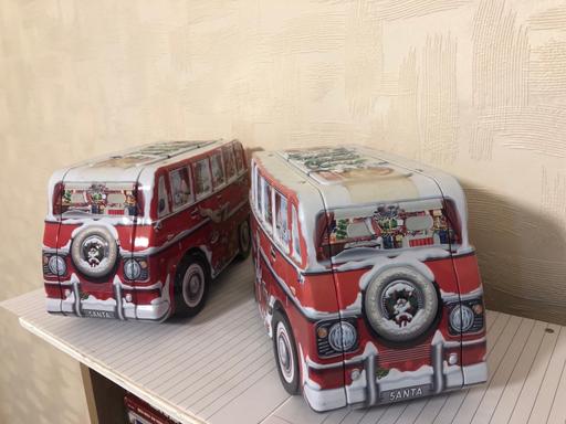 Buy & Sell Bamber Bridge South Ribble - Photos for Christmas Biscuit Tin - Santas Camper Van x 2