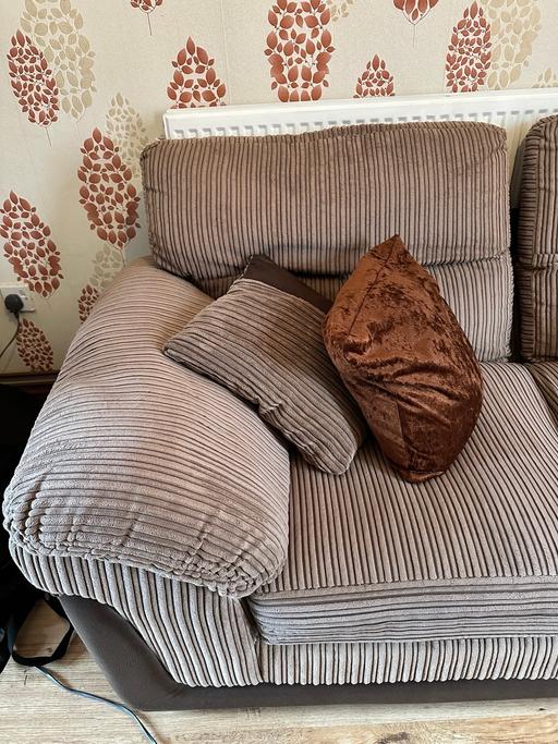 Buy & Sell Bulwell Nottingham - Photos for Cord Sofa Set in Mink/Brown