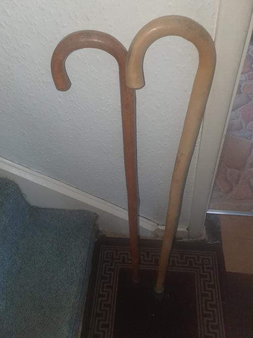 Buy & Sell Pensnett Dudley - Photos for 2 Wooden Walking Sticks , 34 inch, With Bungs