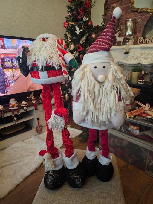 Buy & Sell Holly Hall Dudley - Photos for FREESTANDING LONG LEGS SANTAS X 2