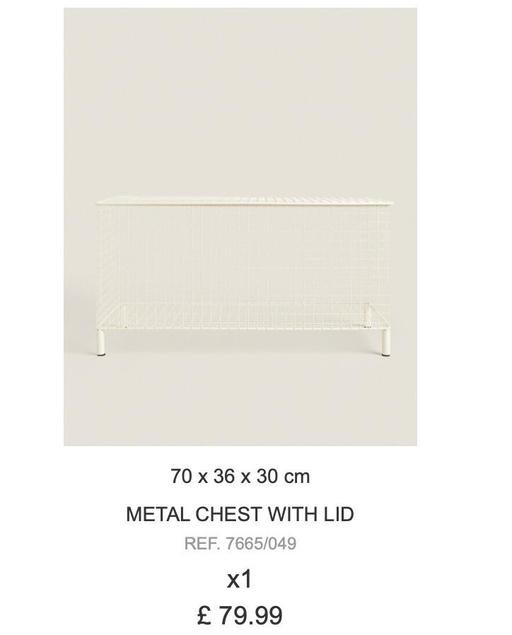 Buy & Sell Maze Hill South East London - Photos for Metal Chest Woth Lid - Zara