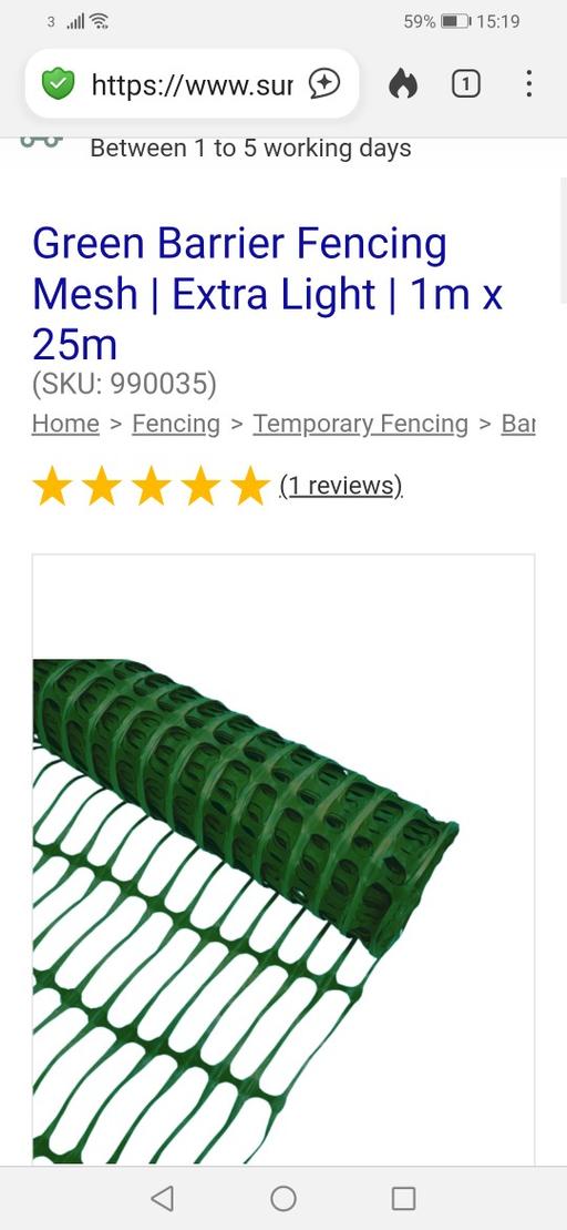 Buy & Sell Heath Town Wolverhampton - Photos for New Barrier fencing mesh 1Mx25M