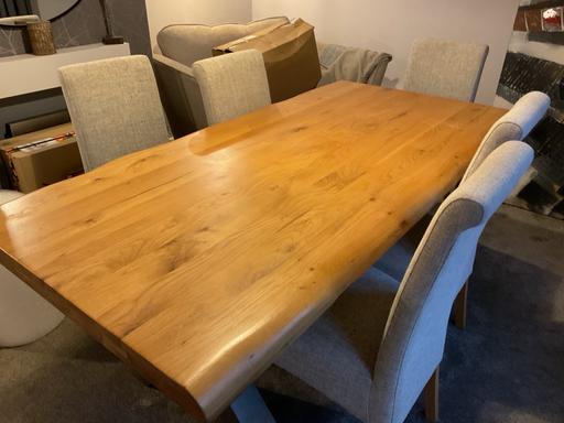 Buy & Sell Telford Telford and Wrekin - Photos for Oakfurnitureland Dining Table and six chairs