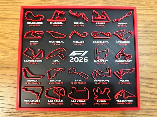 courses Clapham South West London - Photos for 3D Printed – Formula One Calendar 2026