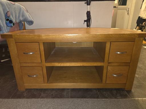 Buy & Sell Ecclesfield Sheffield - Photos for Solid Oak Corner TV Unit