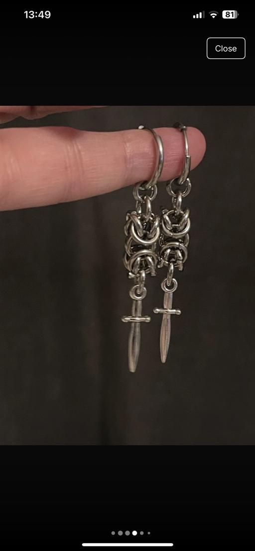 Buy & Sell Chestfield Canterbury - Photos for Silver chainmail earrings with sword detail.