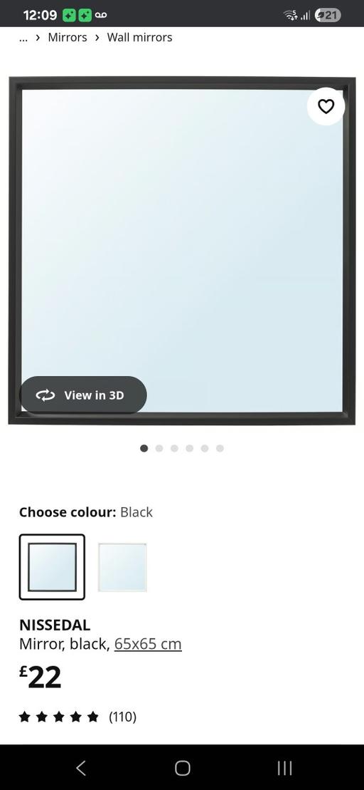 Buy & Sell Bradford City Centre Bradford - Photos for IKEA NISSEDAL MIRRORS ×3 (NEW)