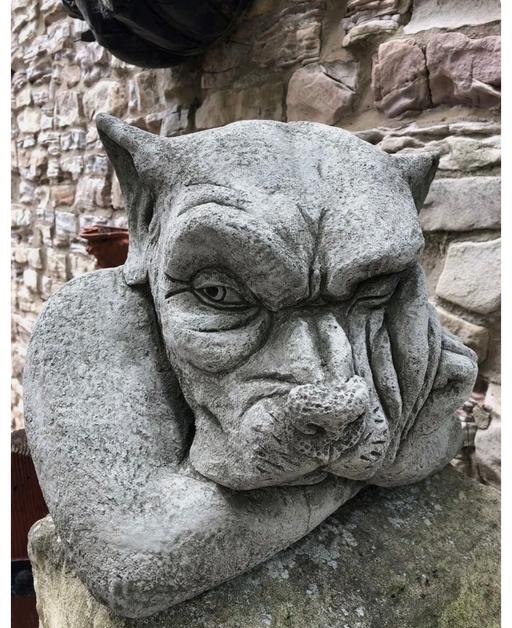 Buy & Sell Gretton North Northamptonshire - Photos for Gargoyle head solid stone garden ornament