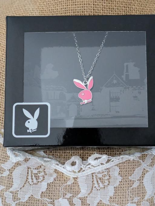 Buy & Sell Lisburn Lisburn and Castlereagh - Photos for silver Playboy necklace with pink pendant