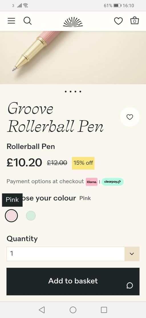 Buy & Sell Heath Town Wolverhampton - Photos for New Papier groove rollerball pink RRP £11