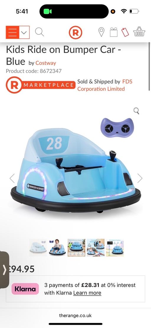Buy & Sell Sundridge South East London - Photos for Blue bumper car with remote