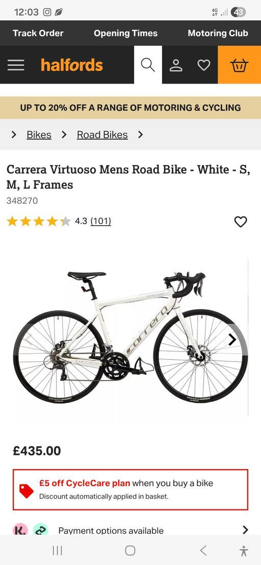 Buy & Sell Kennington South East London - Photos for Carrera Virtuoso Mens Road Bike - White - S,