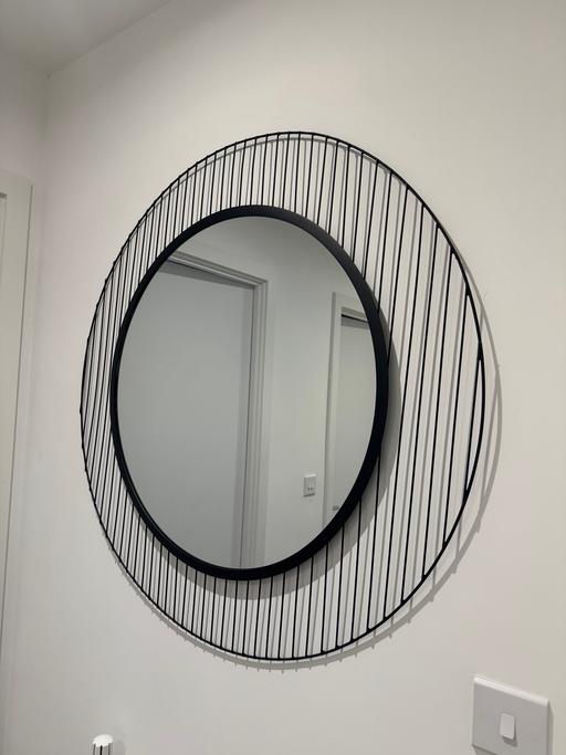 Buy & Sell Newham East London - Photos for Black Wire-Frame Wall Mirror