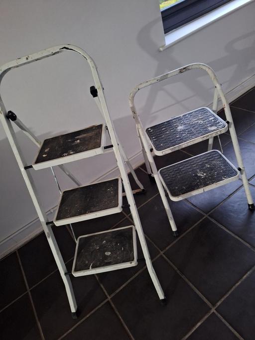 Buy & Sell Wednesfield Wolverhampton - Photos for ladders, 2 step, three step white metal solid