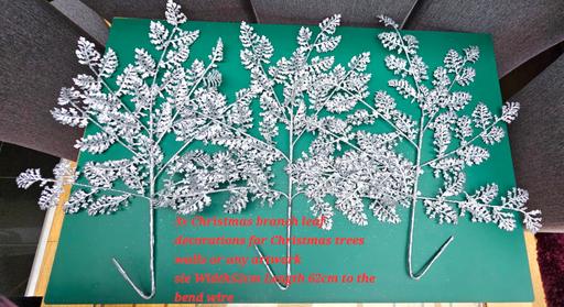 Buy & Sell Heath Hayes Cannock Chase - Photos for 3X Christmas Silver Tree Branches Leafs Wired