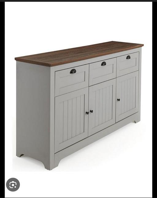 Buy & Sell Bishops Cleeve Tewkesbury - Photos for Devon 3 drawer grey/walnut sideboard