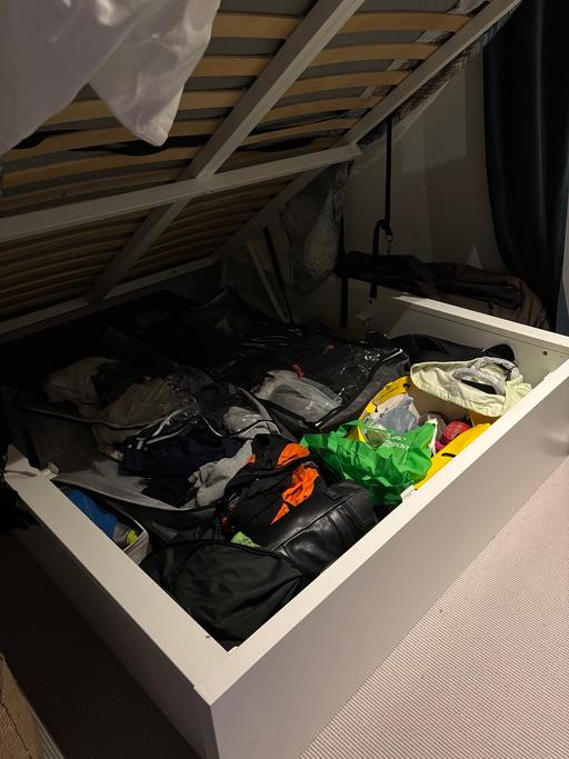 Buy & Sell Paddington West London - Photos for IKEA White Ottoman Double Bed + Mattress