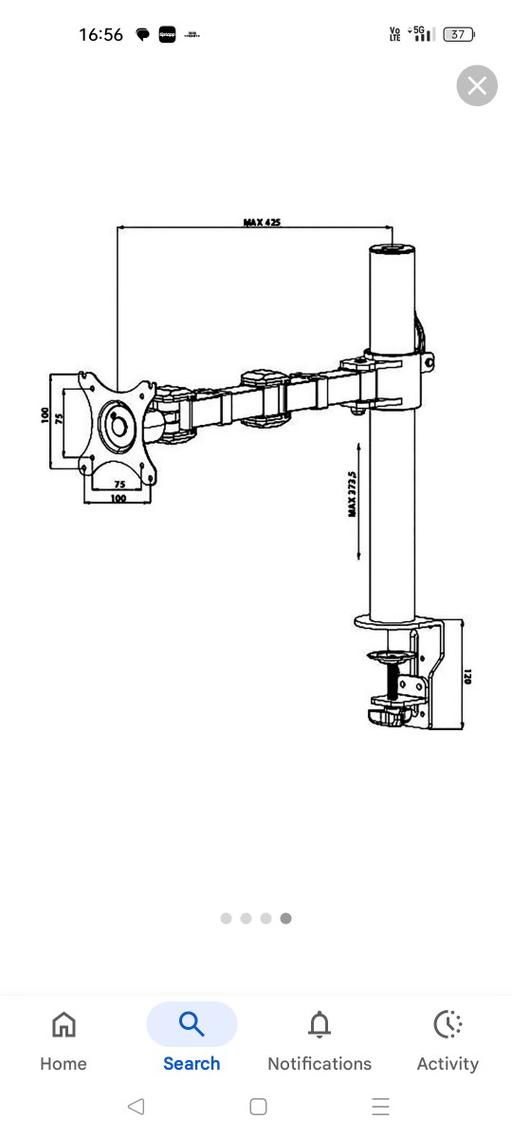 Buy & Sell Romford Barking and Dagenham - Photos for iiyama DS1001C-B1 screen mounting arm