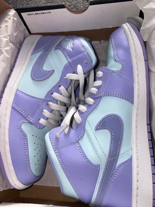 Buy & Sell Roydon Harlow - Photos for Jordan 1 Mid purple/Aqua/White