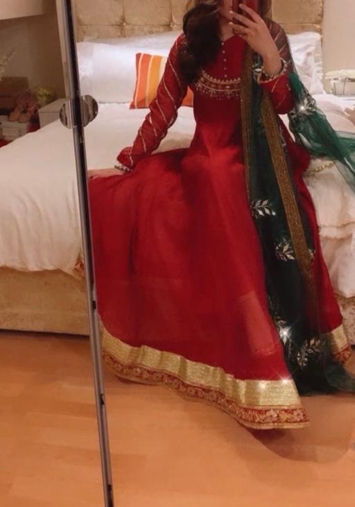 Buy & Sell West Bowling Bradford - Photos for Red anarkali dress with dupatta