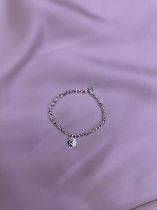 Buy & Sell East India East London - Photos for Silver Heart Tag Ball Chain Bracelet 18cm