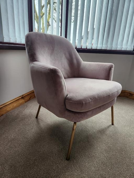 Buy & Sell Netherton Dudley - Photos for Habitat Celine Velvet Accent Armchair Soft Du