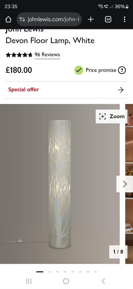 Buy & Sell Hurst Green Dudley - Photos for Devon Floor Lamp, White