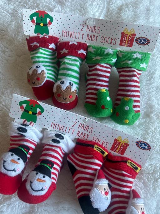 Buy & Sell Broadgreen Knowsley - Photos for Baby Xmas novelty socks. 0-3,months. Rattles