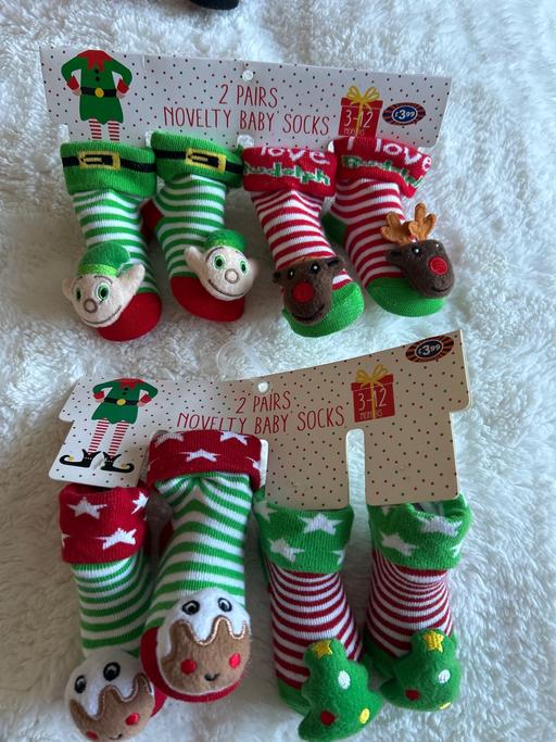 Buy & Sell Broadgreen Knowsley - Photos for Xmas baby novelty socks. 3-12 months. Rattle