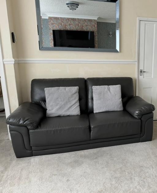 Buy & Sell Birmingham Birmingham - Photos for 3 leather charcoal grey sofas
