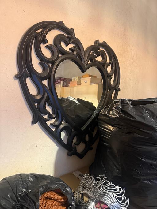 Buy & Sell Sparkhill Birmingham - Photos for Black Heart Shaped Mirror