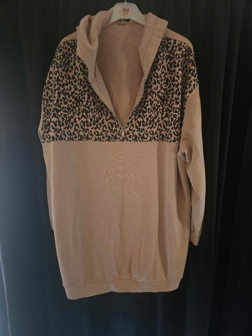 Buy & Sell Swingbrow Fenland - Photos for Beige Leopard Print Half-Zip Hoodie