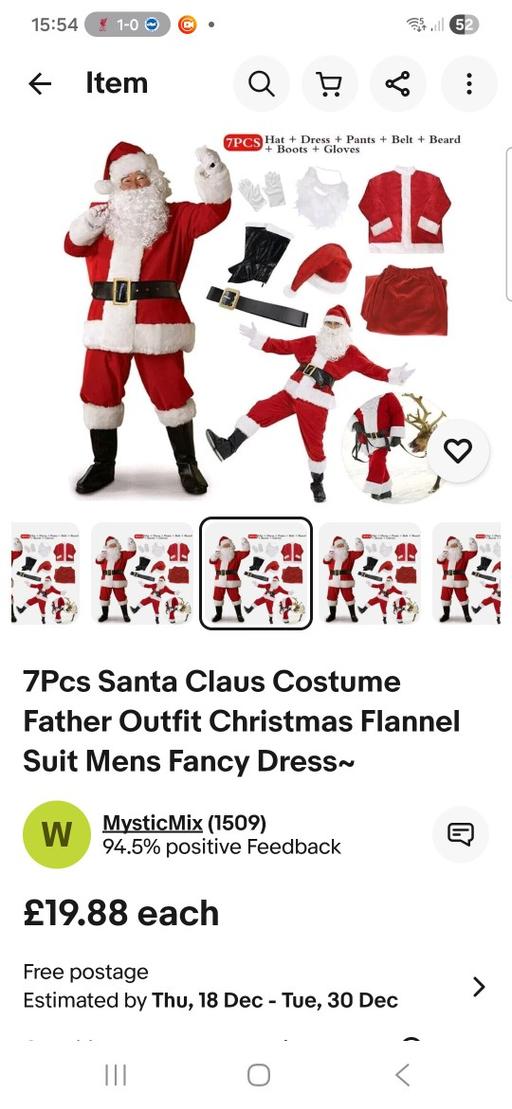 Buy & Sell Lees Oldham - Photos for 7pc Santa outfit- MEDIUM