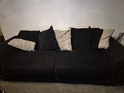 Buy & Sell Lozells Birmingham - Photos for DFS 4 Large Black Seated Sofa