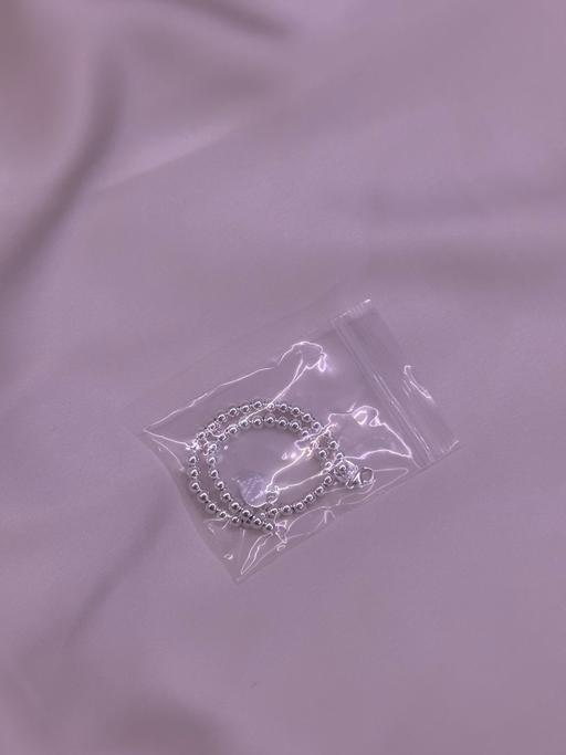 Buy & Sell Blackwall East London - Photos for Silver beaded bracelet with heart pendant18cm