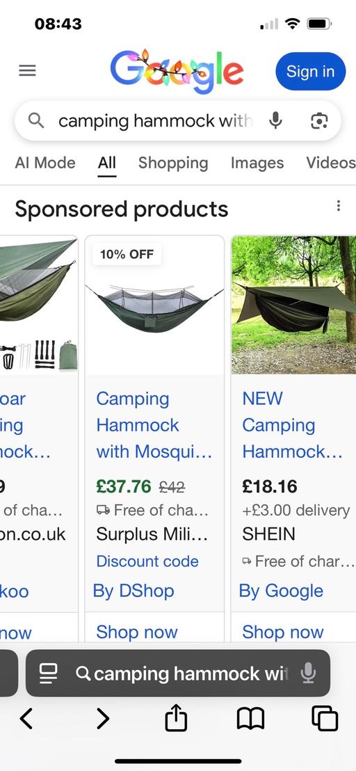 Buy & Sell Wednesfield Wolverhampton - Photos for New hammock n mosquito net