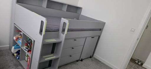 Buy & Sell Thornton Heath Croydon - Photos for Grey Mid Sleeper Cabin Bed with Desk and Stor