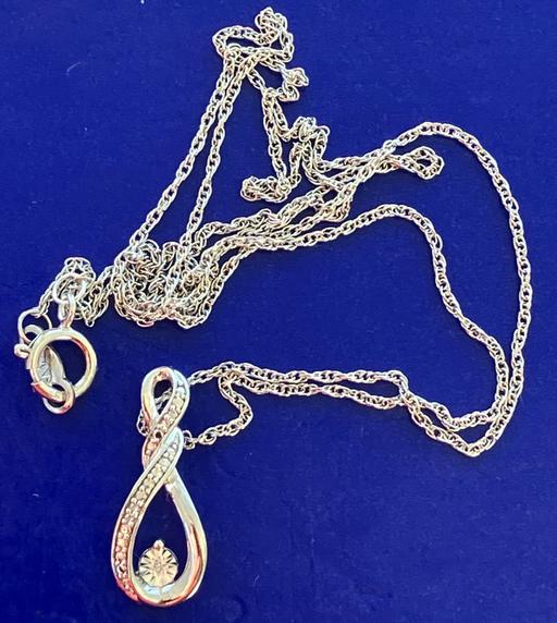 Buy & Sell Yeovil Somerset - Photos for Sterling Silver Diamond Droplet Necklace 925