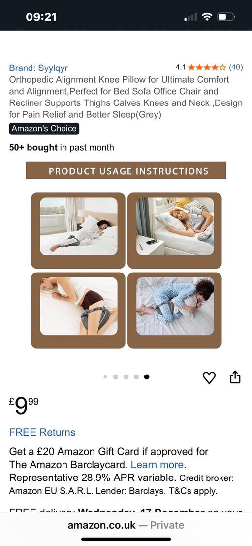 Buy & Sell Wednesfield Wolverhampton - Photos for New sleep leg pillow