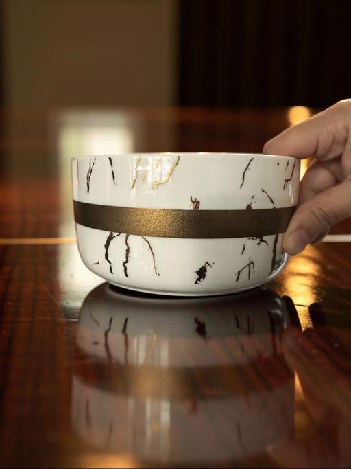 Buy & Sell Chinbrook South East London - Photos for Marble Gold Porcelain Large Bowl Set