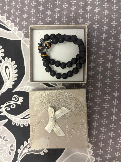 Buy & Sell - Photos for Two male onyx bracelets