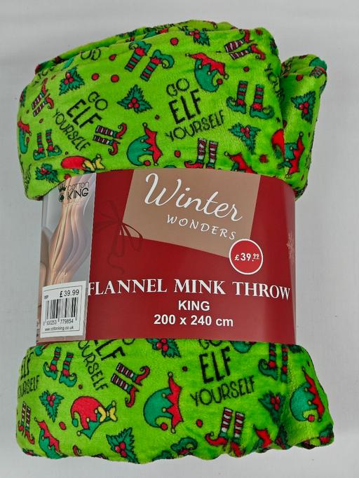 Buy & Sell Blackburn Blackburn with Darwen - Photos for Festive Flannel Mink Throw King -200x240