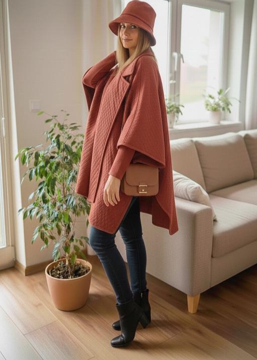 Buy & Sell Slough Town Centre Slough - Photos for freepeople coral Quilted poncho one size boho