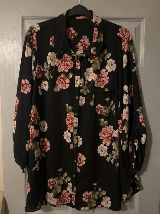 Buy & Sell Conisbrough Doncaster - Photos for Ladies size 26 black floral blouse