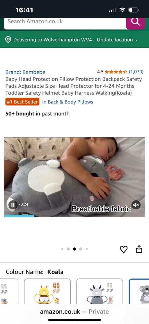 Buy & Sell Wednesfield Wolverhampton - Photos for New crawling toddler head protector backpack