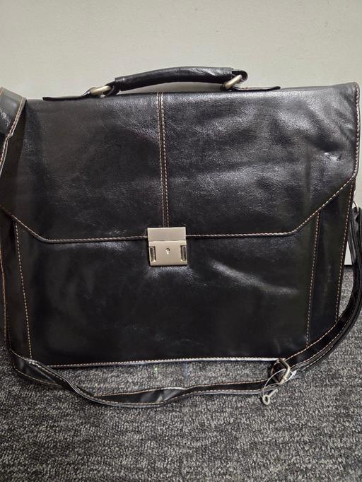 Buy & Sell East Ham East London - Photos for Black leather briefcase for men