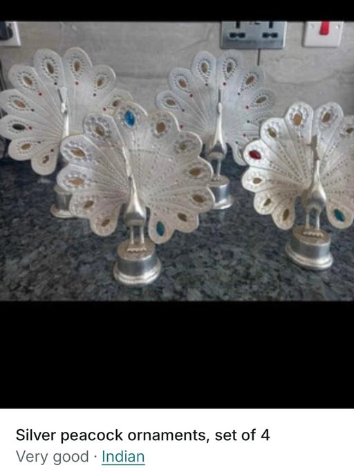 Buy & Sell Eastville Bristol - Photos for set of 4 indian silver peacock ornaments