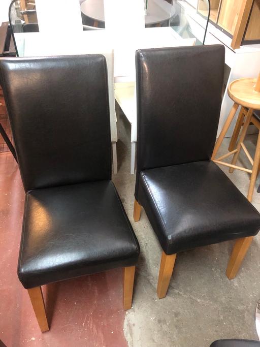 Buy & Sell Coventry City Centre Coventry - Photos for 4 Leather Dining chairs brown