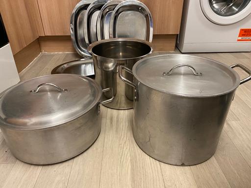Buy & Sell Gipsy Hill South East London - Photos for PRE-OWNED 3 LARGE COOKING POTS / 8 SERVING