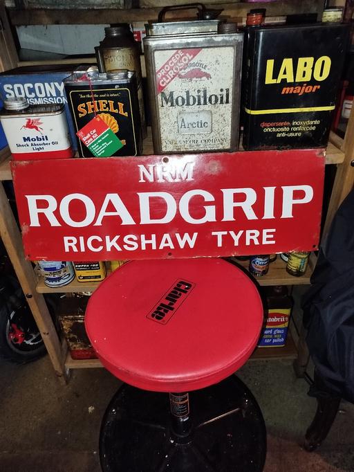Buy & Sell Dosthill Tamworth - Photos for Rare Vintage NRM ROADGRIP TYRE Enamel Sign